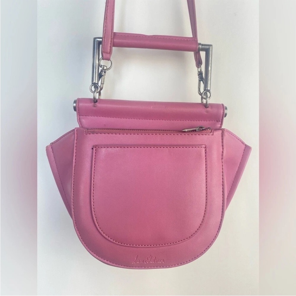 The Sam Edelman Mia Half Moon Crossbody In Vibrant Pink